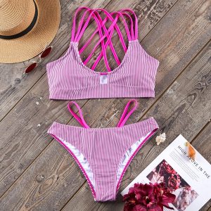 purple bikini set