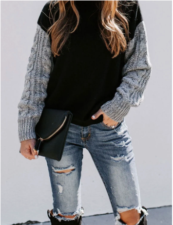 gray sweater