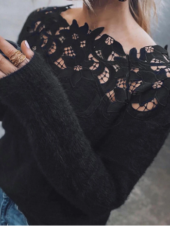 black sweater
