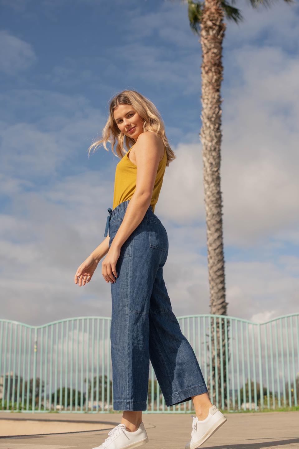 Indigo Pull-On Pant