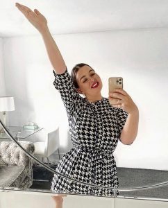 black check dress